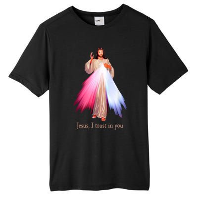 Divine Mercy Jesus I Trust In You Tall Fusion ChromaSoft Performance T-Shirt