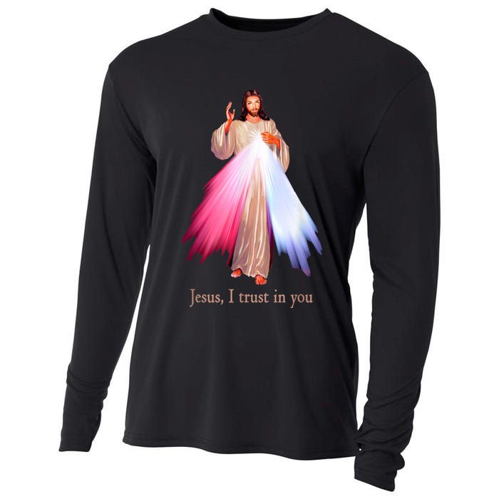 Divine Mercy Jesus I Trust In You Cooling Performance Long Sleeve Crew