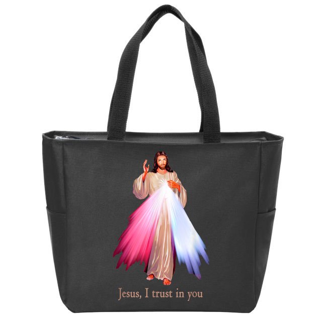 Divine Mercy Jesus I Trust In You Zip Tote Bag