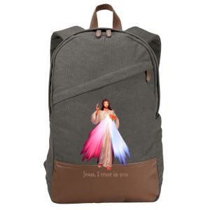 Divine Mercy Jesus I Trust In You Cotton Canvas Backpack