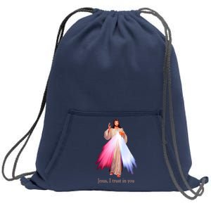 Divine Mercy Jesus I Trust In You Sweatshirt Cinch Pack Bag