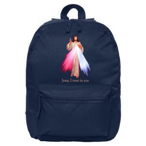 Divine Mercy Jesus I Trust In You 16 in Basic Backpack