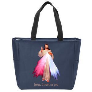 Divine Mercy Jesus I Trust In You Zip Tote Bag