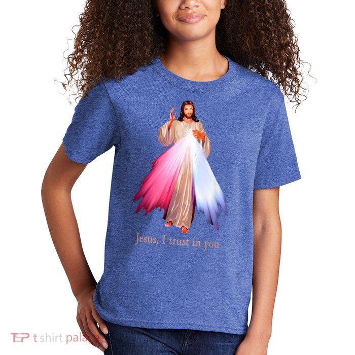 Divine Mercy Jesus I Trust In You Kids T-Shirt