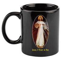 Divine Mercy Jesus I Trust In You (2) 11oz C Handle Ceramic Mug