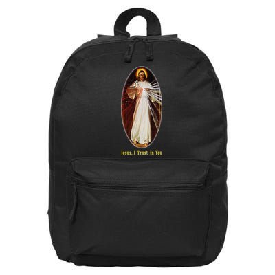 Divine Mercy Jesus I Trust In You (2) 16 in Basic Backpack