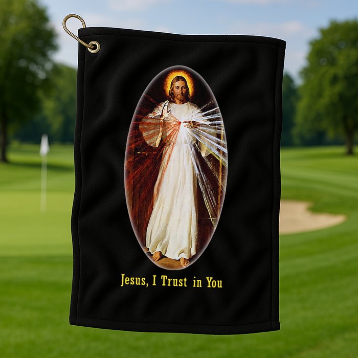 Divine Mercy Jesus I Trust In You (2) Golf Towel