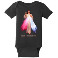Divine Mercy Jesus I Trust In You Baby Bodysuit