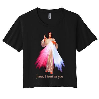 Divine Mercy Jesus I Trust In You Crop Top