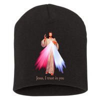 Divine Mercy Jesus I Trust In You Short Acrylic Beanie