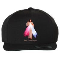 Divine Mercy Jesus I Trust In You Wool Snapback Cap