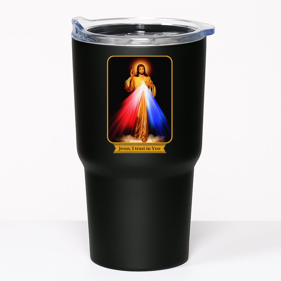 Divine Mercy Jesus I Trust In You Catholic Tumbler