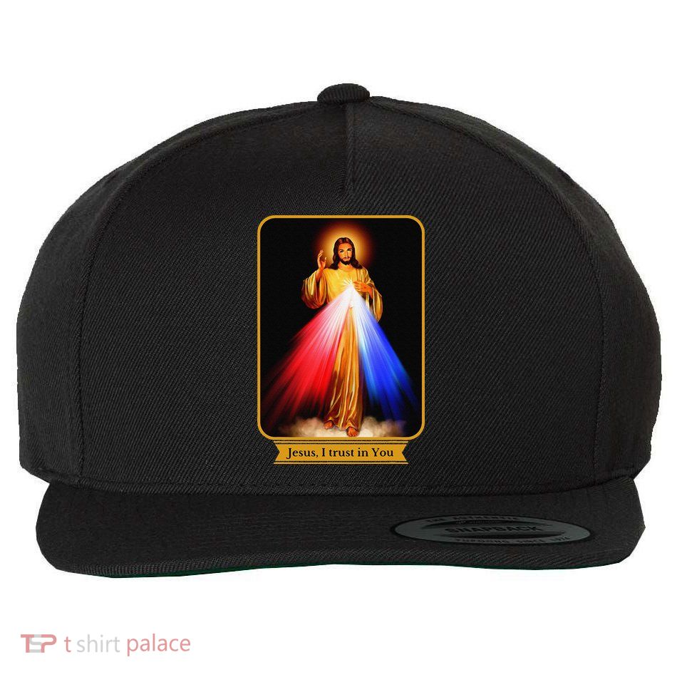 Divine Mercy Jesus I Trust In You Catholic Wool Snapback Cap