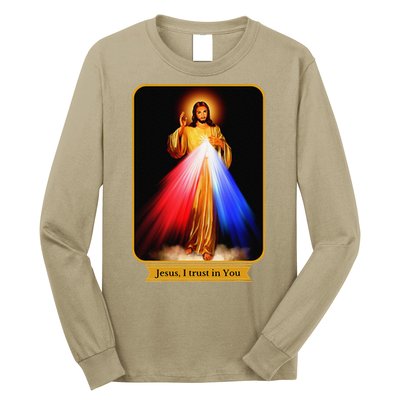 Divine Mercy Jesus I Trust In You Catholic Long Sleeve Shirt