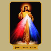 Divine Mercy Jesus I Trust In You Catholic Button