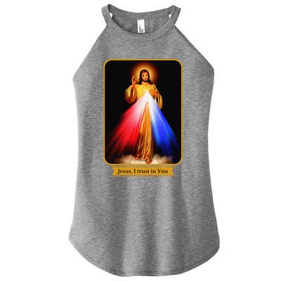 Divine Mercy Jesus I Trust In You Catholic Women’s Perfect Tri Rocker Tank