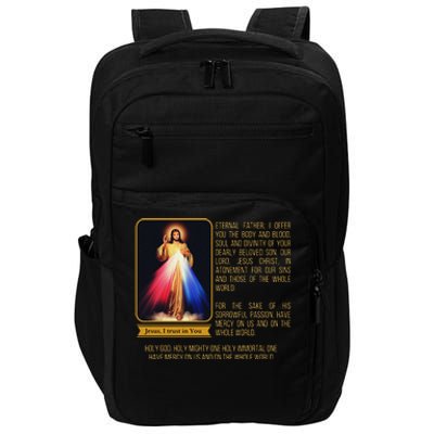 Divine Mercy Jesus Image Chaplet Novena Prayer Catholic Impact Tech Backpack