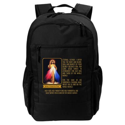 Divine Mercy Jesus Image Chaplet Novena Prayer Catholic Backpack