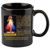 Divine Mercy Jesus Image Chaplet Novena Prayer Catholic 11oz C Handle Ceramic Mug