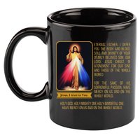 Divine Mercy Jesus Image Chaplet Novena Prayer Catholic 11oz C Handle Ceramic Mug