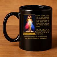 Divine Mercy Jesus Image Chaplet Novena Prayer Catholic 11oz C Handle Ceramic Mug
