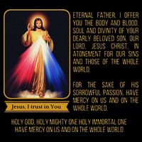 Divine Mercy Jesus Image Chaplet Novena Prayer Catholic Drawstring Bag
