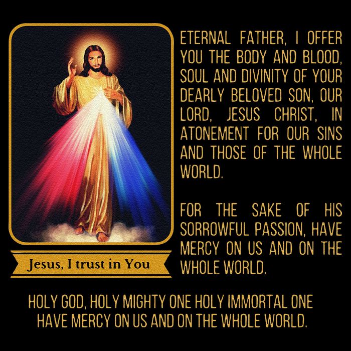 Divine Mercy Jesus Image Chaplet Novena Prayer Catholic Drawstring Bag
