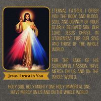 Divine Mercy Jesus Image Chaplet Novena Prayer Catholic Cotton Canvas Backpack