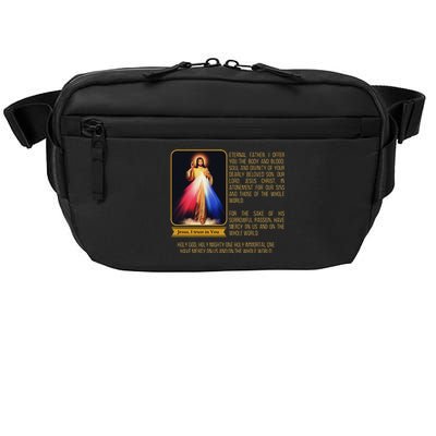 Divine Mercy Jesus Image Chaplet Novena Prayer Catholic Crossbody Pack