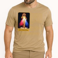 Divine Mercy Jesus Image Chaplet Novena Prayer Catholic Cooling Performance Crew T-Shirt