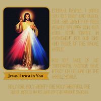 Divine Mercy Jesus Image Chaplet Novena Prayer Catholic Cooling Performance Crew T-Shirt