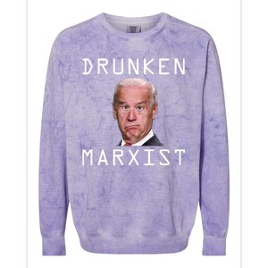 Drunken Marxist Joe Biden Colorblast Crewneck Sweatshirt