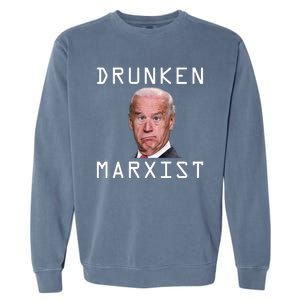 Drunken Marxist Joe Biden Garment-Dyed Sweatshirt