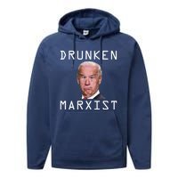 Drunken Marxist Joe Biden Performance Fleece Hoodie