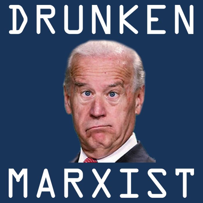 Drunken Marxist Joe Biden Drawstring Bag