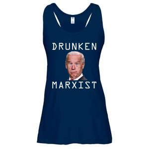 Drunken Marxist Joe Biden Ladies Essential Flowy Tank