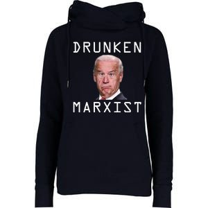 Drunken Marxist Joe Biden Womens Funnel Neck Pullover Hood