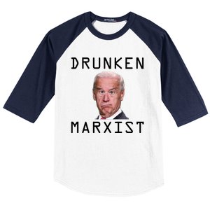 Drunken Marxist Joe Biden Baseball Sleeve Shirt