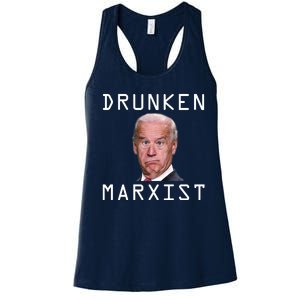 Drunken Marxist Joe Biden Women's Racerback Tank