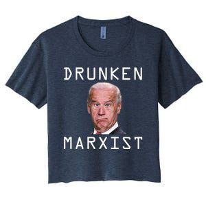 Drunken Marxist Joe Biden Women's Crop Top Tee