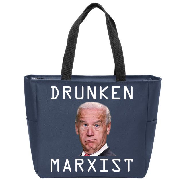 Drunken Marxist Joe Biden Zip Tote Bag