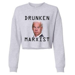 Drunken Marxist Joe Biden Cropped Pullover Crew