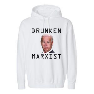 Drunken Marxist Joe Biden Garment-Dyed Fleece Hoodie