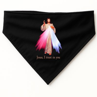 Divine Mercy Jesus I Trust In You USA-Made Doggie Bandana