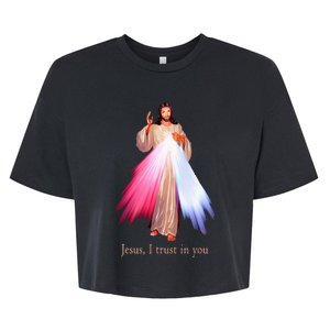 Divine Mercy Jesus I Trust In You Bella+Canvas Jersey Crop Tee