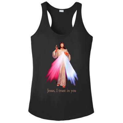 Divine Mercy Jesus I Trust In You Ladies PosiCharge Competitor Racerback Tank