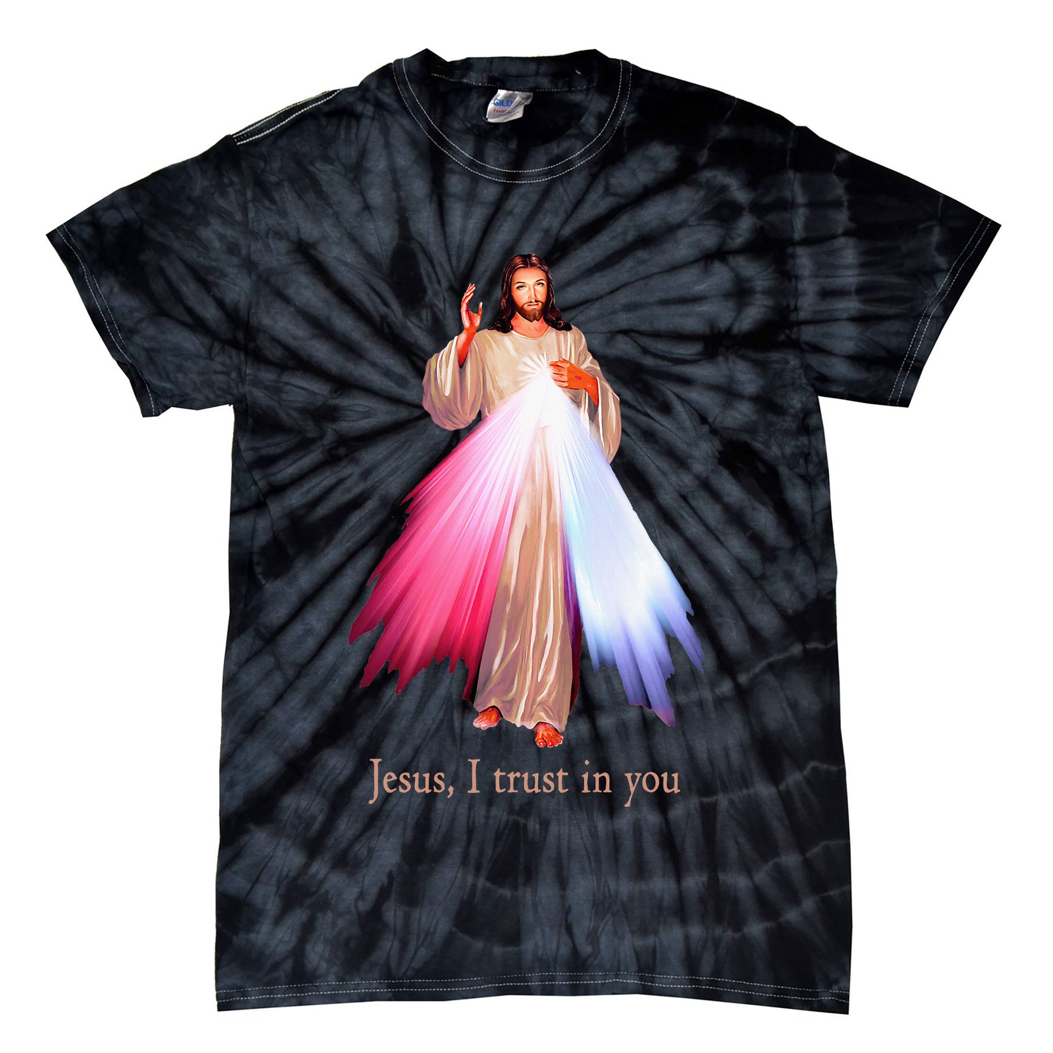 Divine Mercy Jesus I Trust In You Tie-Dye T-Shirt