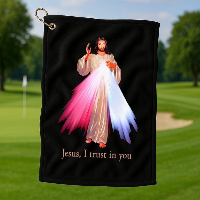 Divine Mercy Jesus I Trust In You Golf Towel