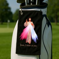 Divine Mercy Jesus I Trust In You Golf Towel