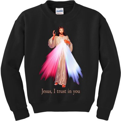 Divine Mercy Jesus I Trust In You Kids Sweatshirt